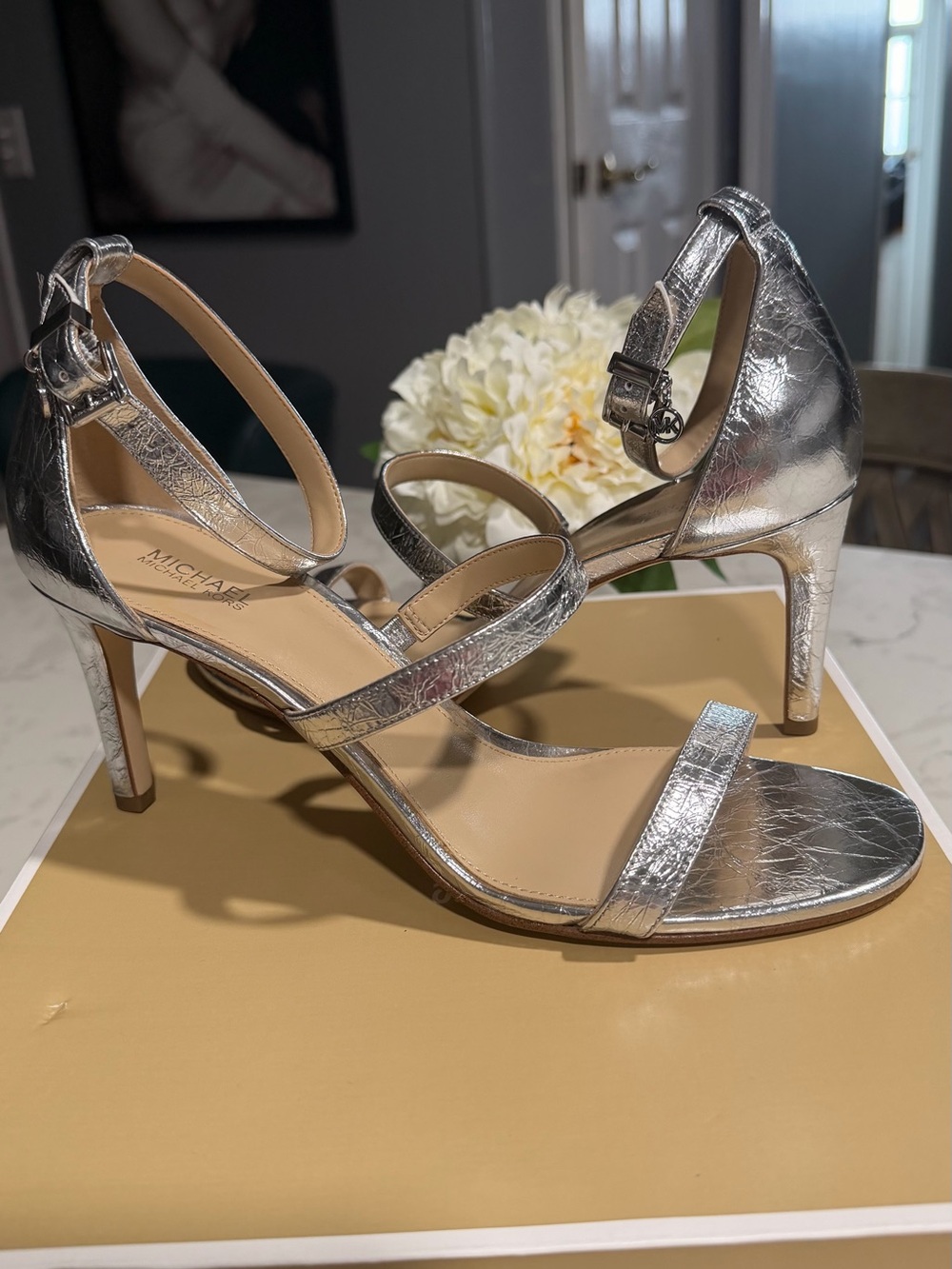 Michael Kors Metallic Koda Strappy High-Heel Sandals